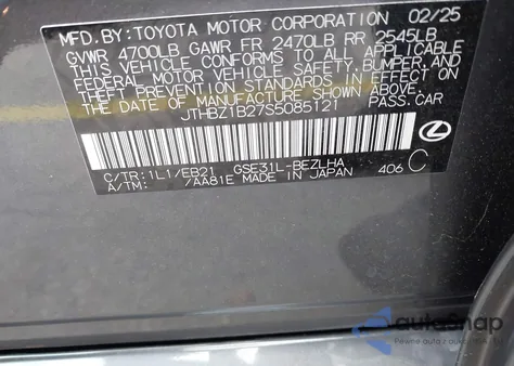 2025 Lexus Is 350 F Sport Design z USA, uszkodzony, nr VIN JTHBZ1B27S5085121